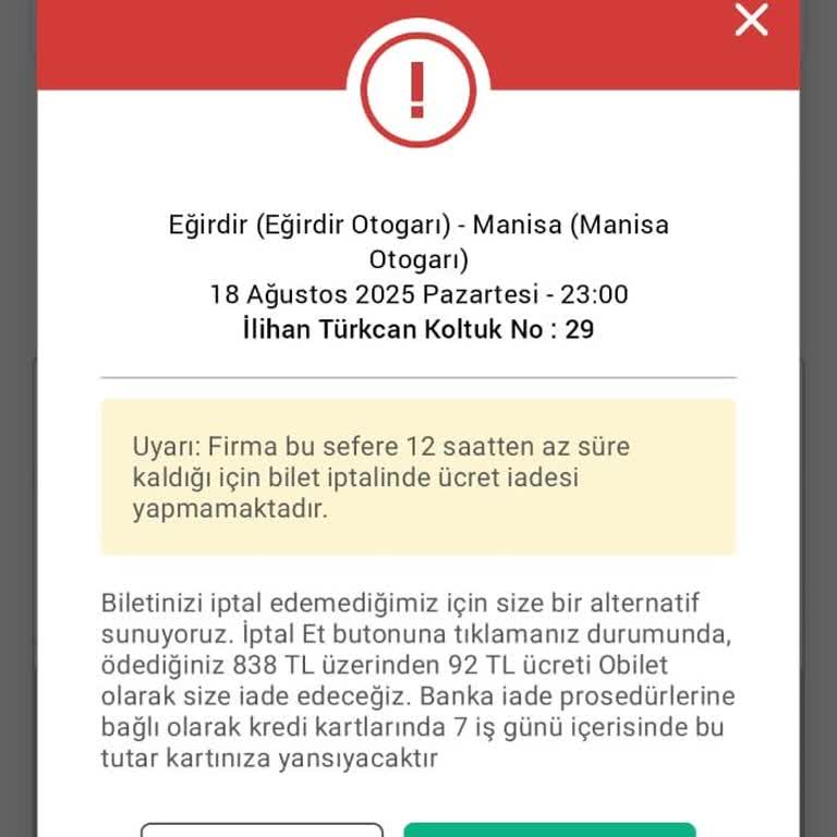 Bilet İptalinde Yanıltıcı Bilgi Ve Eksik İade Mağduriyeti