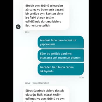 Amazon Sipariş İptali Sonrası Oluşan Fiyat Farkı İadesi Sorunu