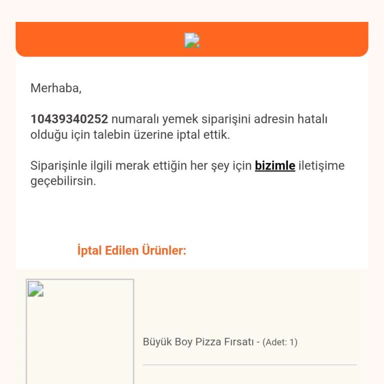 Teslim Edilmeyen Pizza Ve İade Edilmeyen Ücret Mağduriyeti