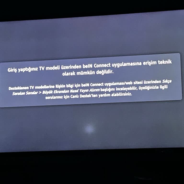 Arçelik Smart TV'de Beın Connect Uygulaması Sorunu Ve Acil Yardım Talebi
