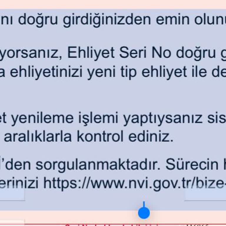 Tühim Sisteminde Ehliyet Seri Numarası Hatasıyla Başvuru Yapılamıyor