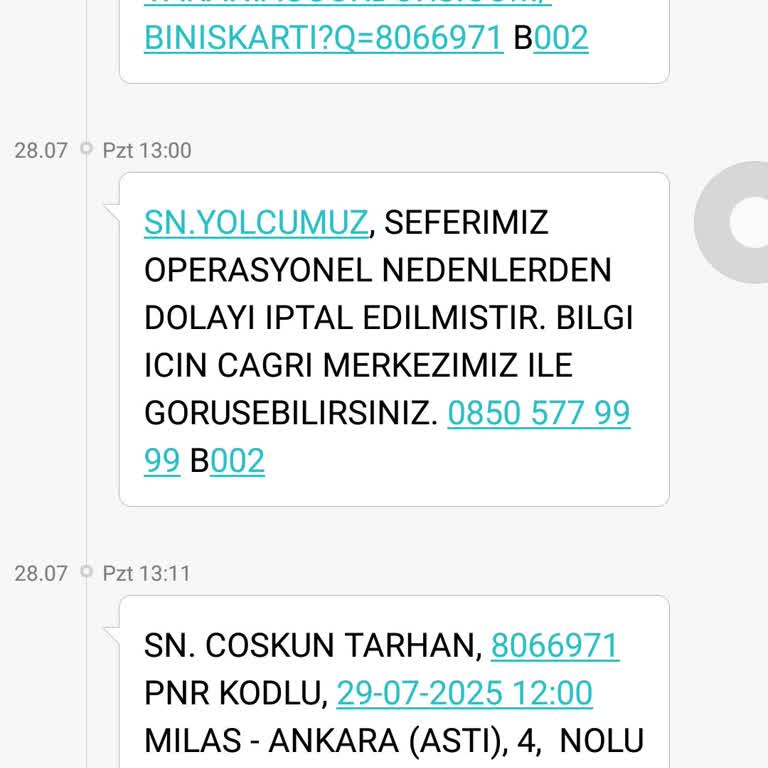 İptal Edilen Biletin Ücret İadesi Yapılmıyor Mağduriyetim Sürüyor