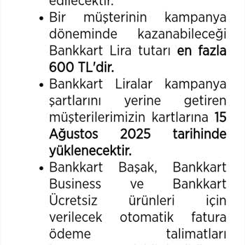 Kampanya Şartlarına Uymama Gerekçesiyle Bankkart Lira Ödülüm Yüklenmedi