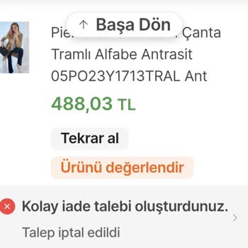 Hepsiburada İade Talebim Gerekçesiz İptal Edildi, Süreç İlerlemiyor