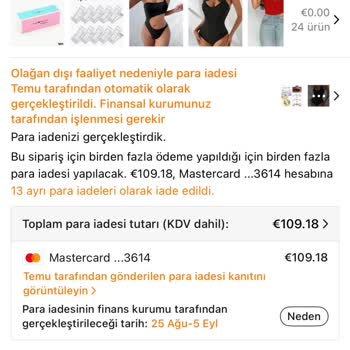 Siparişim İptal Edildi, Ücretim Geri Ödenmedi