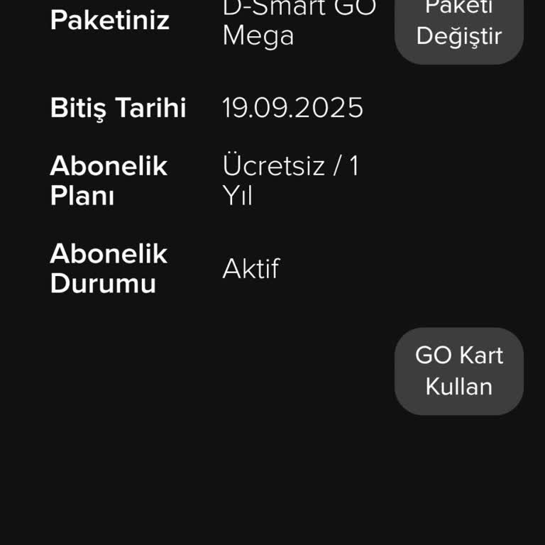 D-Smart GO Mega Paket Üyeliğimin Süre Sonunda Otomatik İptali Hakkında Endişe