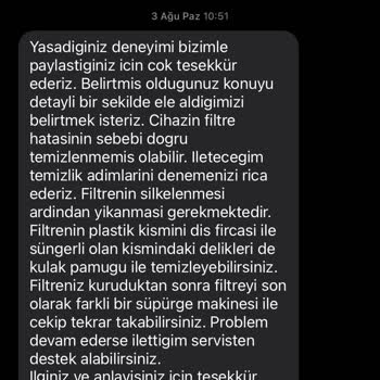 Philips 8000 Süpürgede Filtre Hatası Ve Çekim Gücü Sorunu Çözülmüyor