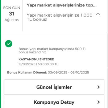 Garanti BBVA Kampanya Şartlarına Uygun Alışverişte Eksik Bonus Verildi
