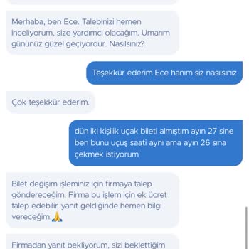 Obilet Ve Ajet Arasında Bilet Değişikliği Mağduriyeti