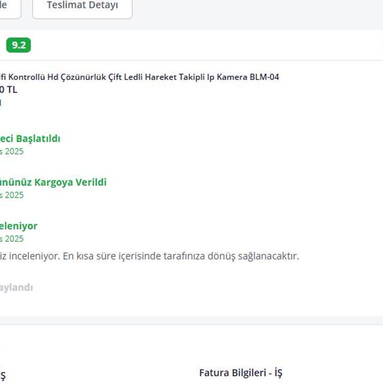 Ücret İadesi Geciken Kamera İadesi Nedeniyle Mağduriyet