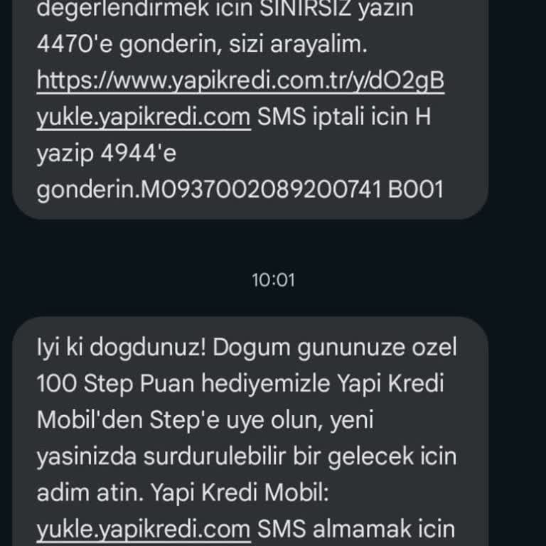 Hesabım Olmadan Yapı Krediden Sürekli Reklam SMSleri Alıyorum Müşteri Temsilcisine Ulaşamıyorum
