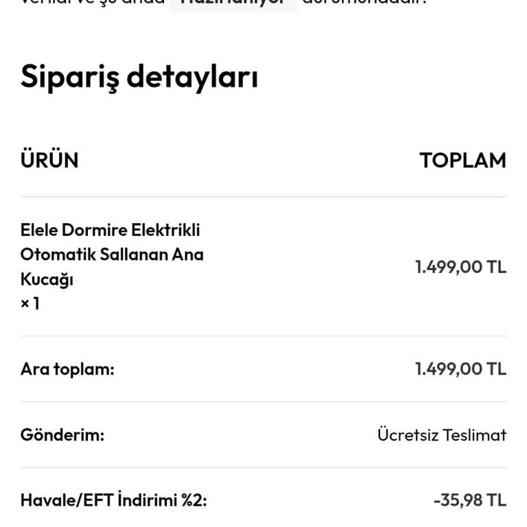 Ödemesi Yapılan Siparişim Gönderilmedi, İade Talep Ediyorum