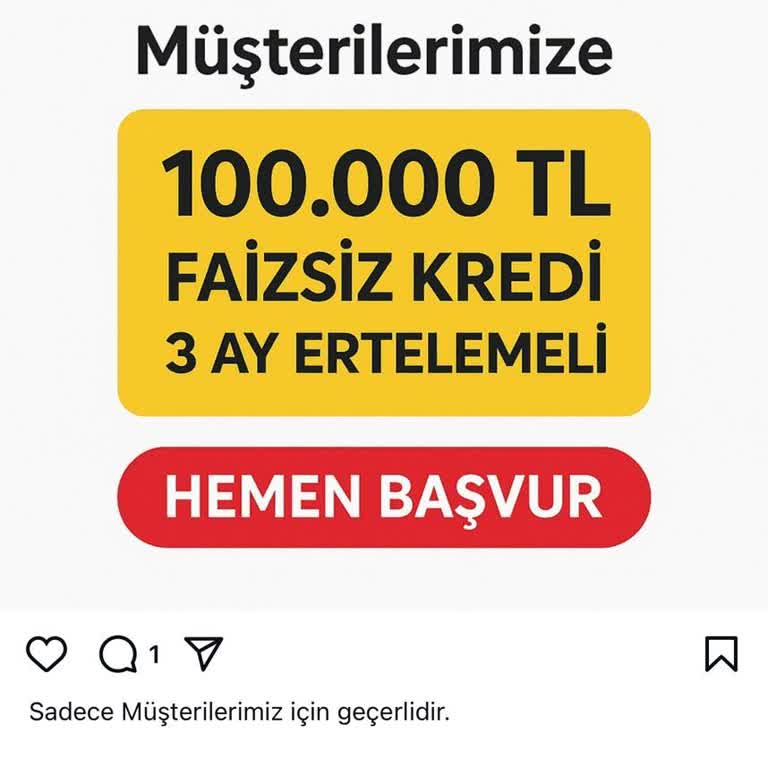 Sosyal Medyada Yayınlanan Sahte Kredi İlanı Sonrası Hesabımdan Para Çekildi