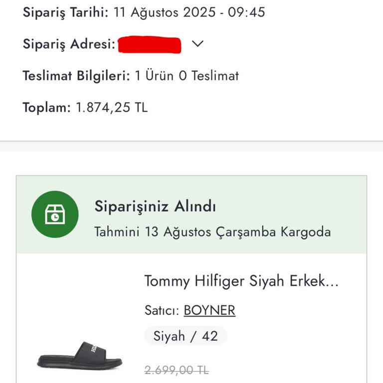 Boynerden Aldığım Terlik Bir Haftadır Teslim Edilmedi Müşteri Hizmetleri Dönüş Yapmıyor