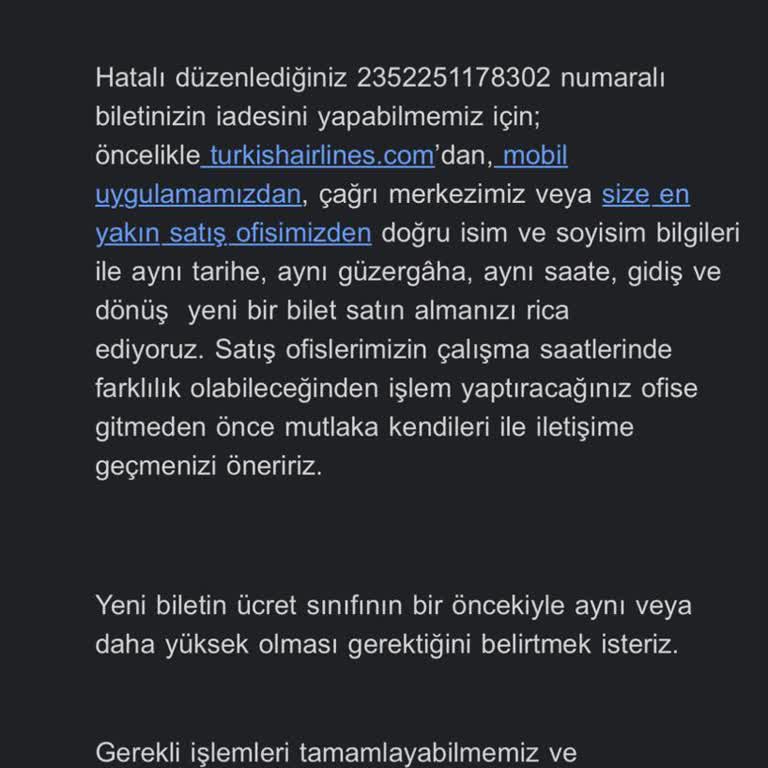 Evlilik Sonrası Soyadı Güncellemesi İçin Ekstra Bilet Ücreti Talebi