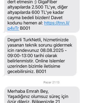 10 Gündür Devam Eden İnternet Kesintisi Ve Müşteri Hizmetlerine Ulaşamama Sorunu
