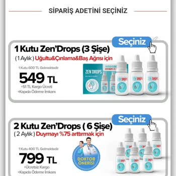 Zen'Drops Kulak Damlası 9 Kutu Ürünün Hiçbiri Faturalı Gelmedi