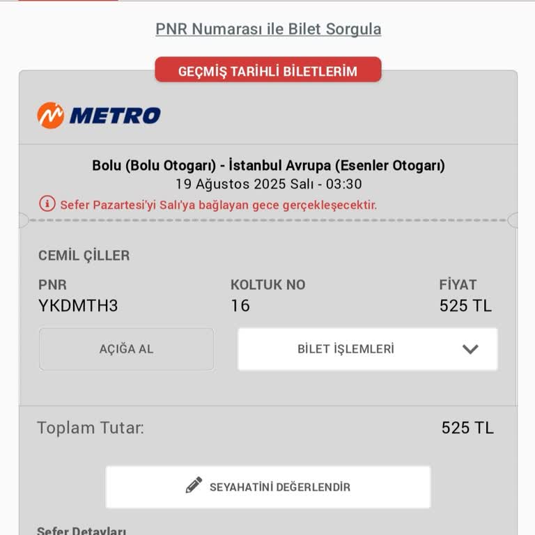 Otobüs Gecikmesi Ve Yetersiz Müşteri Hizmeti Nedeniyle Mağduriyet