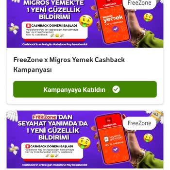 Vodafone Pay Migros Yemek Kampanyasında Eksik İade Ve Yetersiz Müşteri Hizmeti