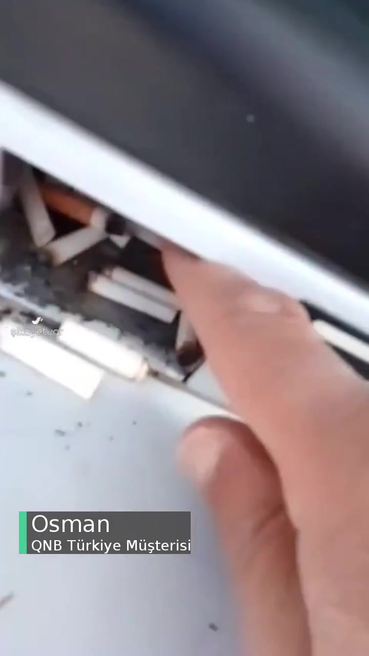 QNB Türkiye ATM'sini Sigara Kül Tablasına Çevirmişler! videonun kapak resmi