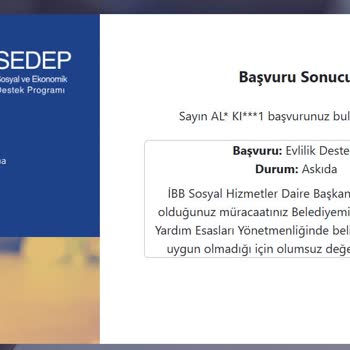 Evlilik Desteği Başvurum 5 Dakikada İncelenmeden Red Edildi