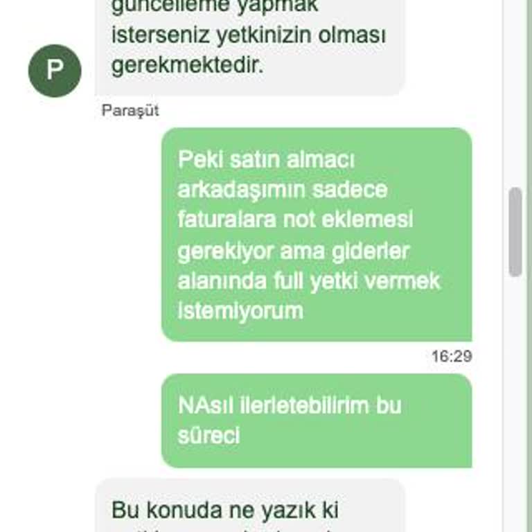 Faturalara Not Ekleme Yetkisi Hatası Mağduriyeti