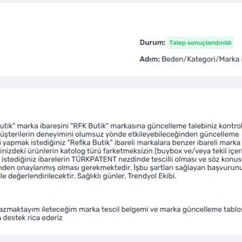 Marka Güncelleme Sorunu Nedeniyle Satış Kaybı Ve Mağduriyet Yaşıyorum