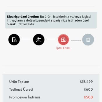Sipariş İptali Sonrası Ücret İadesi Yapılmıyor, Müşteri Hizmetleri Yanıt Vermiyor