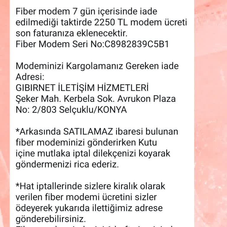 Gıbırnet Bilgilendirmesiz Fatura Artışı ve Zorlaştırılan İade Süreciyle Mağdur Edildim