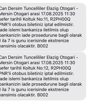 Bilet İptali Sonrası Para İadem Yapılmadı, Mağduriyet Yaşıyorum