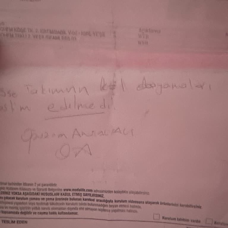 Koltuk Eksik Teslim Edildi Müşteri Hizmetleri Çözüm Sunmuyor