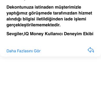 IQ Money Üzerinden Yapılan Para Transferlerinde Yaşanan İade Sorunu