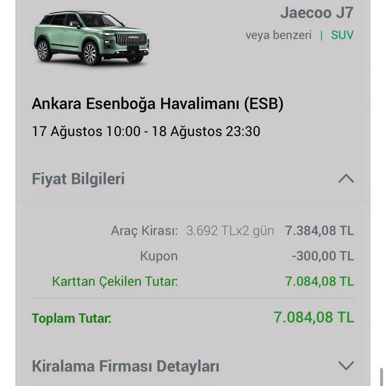 Findeks Notu Nedeniyle Araç Teslim Edilmedi, Ücret İadesi Yapılmıyor