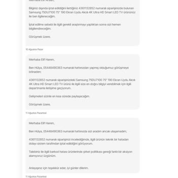 Siparişim Bilgim Dışında İptal Edildi, Kampanya Fırsatını Kaybettim