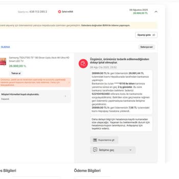 Siparişim Bilgim Dışında İptal Edildi, Kampanya Fırsatını Kaybettim