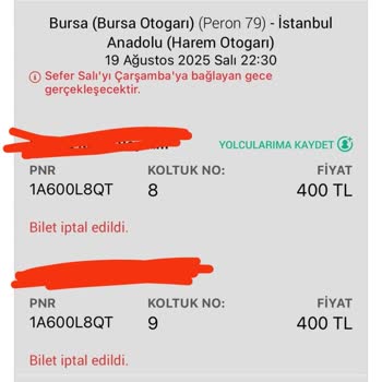 Bilet İptalinde 800 TL Ödemeden Sadece 88 TL İade Edildi Açıklama Yok