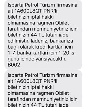 Bilet İptalinde 800 TL Ödemeden Sadece 88 TL İade Edildi Açıklama Yok