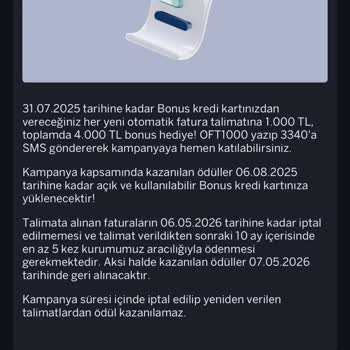 Garanti BBVA Kampanya Koşullarını Yerine Getirmeme Rağmen Bonuslarım Yüklenmedi