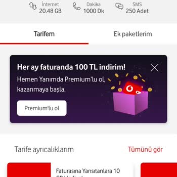 Vodafone Hediye İnternetim Kullanılmadı Fatura Beklenmedik Şekilde Arttı