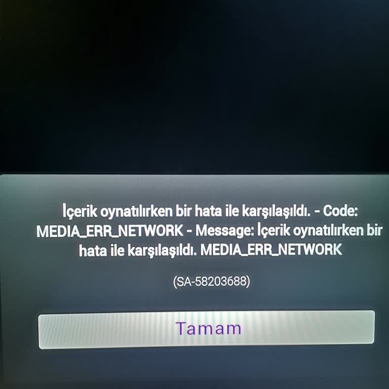 Bein Connectte Sürekli MEDIA_ERR_NETWORK Hatası Ve Müşteri Hizmetlerine Ulaşamama