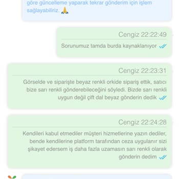 Stokta Olmayan Orkide Satışı Ve İlgisiz Müşteri Hizmetleri Mağduriyeti