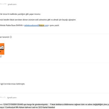 Adres Değişikliği Dikkate Alınmadı, Ürünüm Kayboldu