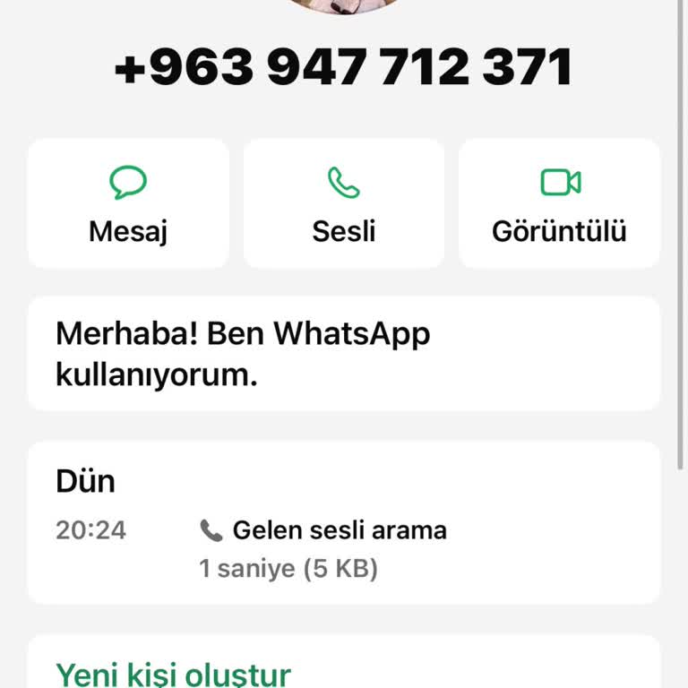 Yabancı Numaradan İzinsiz WhatsApp Araması Ve Güvenlik Endişesi