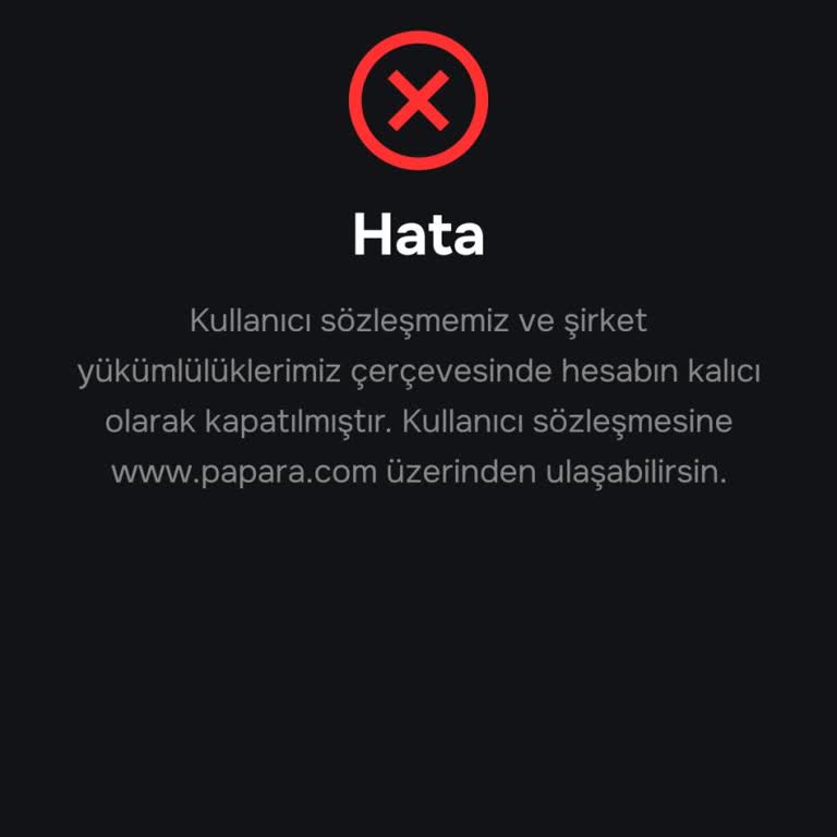 Papara Hesabım Gerekçesiz Kapatıldı, Bakiyem İade Edilmiyor Ve Mağdur Ediliyorum