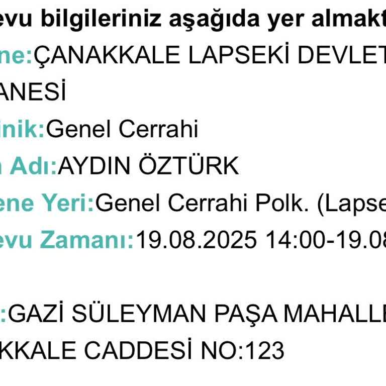 Doktorun Yetersiz İlgisi Ve Kısa Muayene Nedeniyle Hayal Kırıklığı