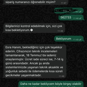 Kırık İphone Teslimatı Sonrası İade Sürecinde Ödeme Yapılmıyor