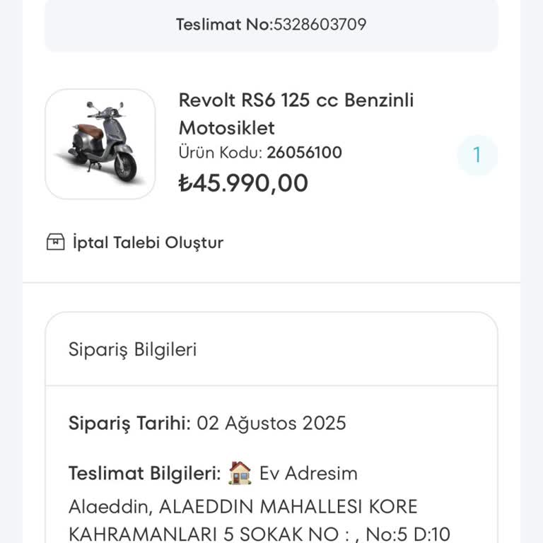 A101’den Aldığım Motosiklet Teslim Edilmedi, Müşteri Hizmetleri İlgisiz Kaldı