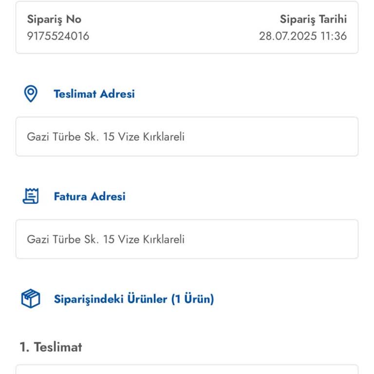 Teslim Edilmeyen Siparişin İadesi Yapılmadı, Mağdur Edildim