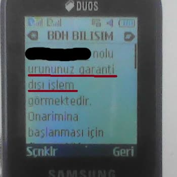 Garanti Süresi Devam Eden Cihazımda Servis Sonrası Oluşan Hasar Nedeniyle Ücret Talebi Ve Garanti Dışı Bırakılması
