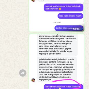 Kötü Ürün Kalitesi Ve Saygısız Müşteri Hizmeti Nedeniyle İade Talebim Reddedildi